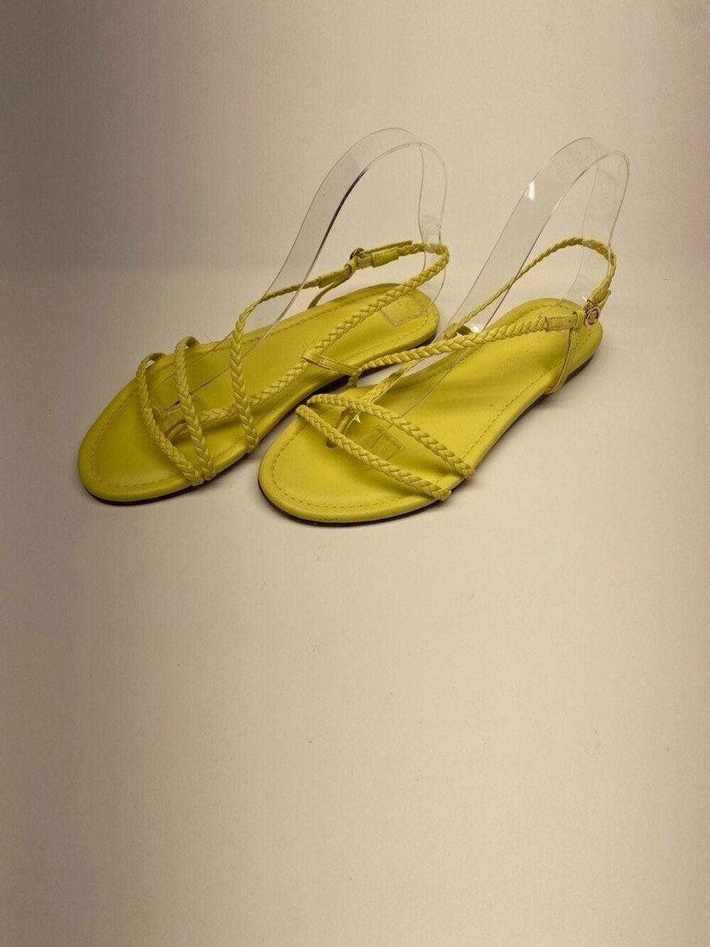 Veronica Beard Womens Soia Yellow Braided Strappy Sandals Sz 7